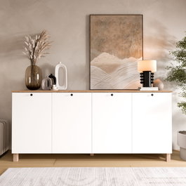 Hanah Home Nord - ND4-SW Blanco y Roble